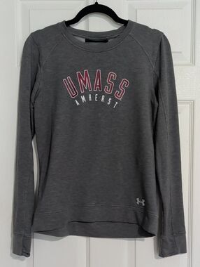 Under Armour Women's Gray UMass Amherst Crewneck Sweatshirt